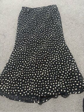Rails Black Midi Skirt with Polka dot Print
